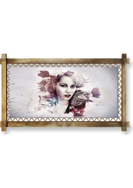 Soyut LED Işıklı Rustik Kanvas Tablo O fiyatları