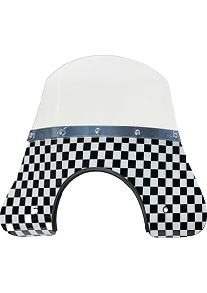Vespa PX Ön Cam Uzun *Siyah-Beyaz Kareli* / CUPPINI