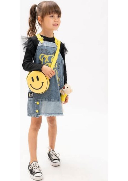 Emoji Çantalı Ayı Oyuncaklı Kot Jile Badi