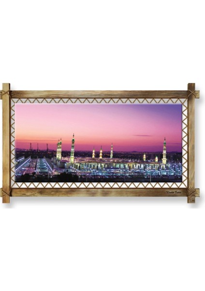 Mescidi Nebevi LED Işıklı Rustik Kanvas Tablo O fiyatları