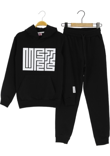 Kız Çocuk Eşofman Takımı Kapüşonlu Cepli