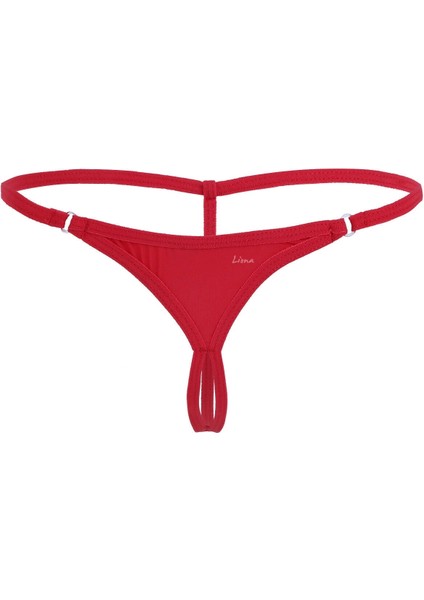Halkalı Mini Büyük Beden Kırmızı G String