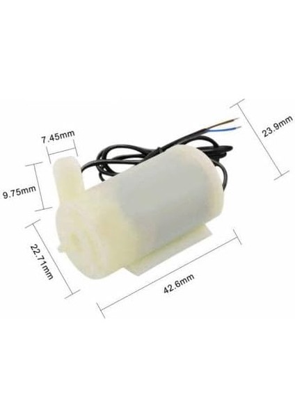 Yatay Dalgıç Su Pompası Dc 2.5V-6V 120L/H