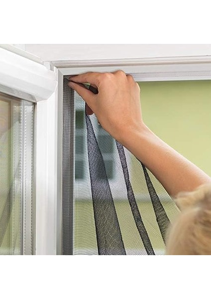 Sineklik Standart Cırt Bantlı Kapı Için Kesilerek Ayarlanabilir, Siyah, 2 Adet 0.65M x 2.20M