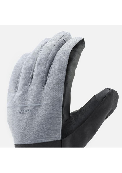 Yetişkin Su Geçirmez Sıcak Tutan Kayak Eldiveni - Inci Grisi/siyah - 100 fırsatları