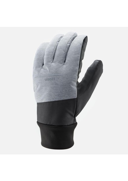 Yetişkin Su Geçirmez Sıcak Tutan Kayak Eldiveni - Inci Grisi/siyah - 100 modelleri
