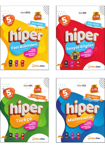 Hiper 5. Sınıf Set ( Matematik, Türkçe, Fen Bilimleri, Sosyal Bilgiler)