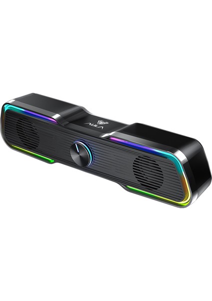 N-169B Aux Stereo 2.0 Rgb Masaüstü Gaming Oyuncu Hoparlör Speaker
