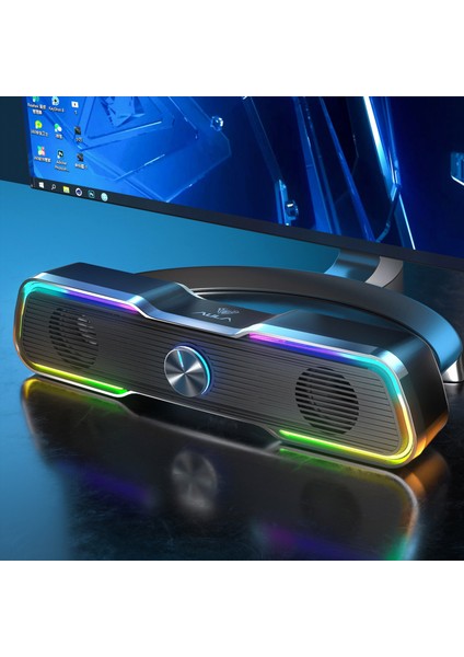 N-169B Aux Stereo 2.0 Rgb Masaüstü Gaming Oyuncu Hoparlör Speaker