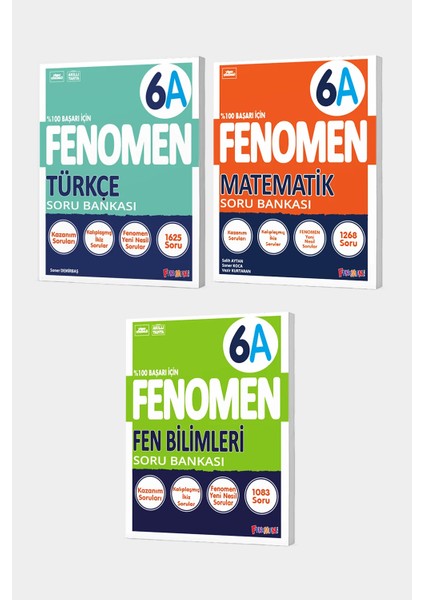 6. Sınıf 3'lü A Set Matematik - Fen Bilimleri – Türkçe A