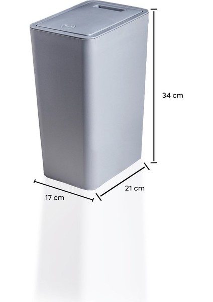 Beyaz Molly 12 Litre Click Çöp Kovası