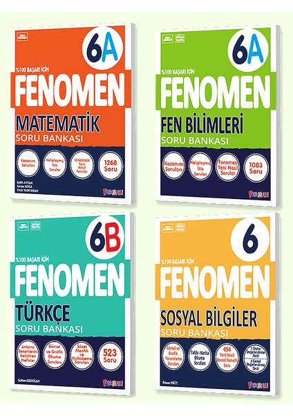 6. Sınıf 4'lü Set Matematik - Fen Bilimleri - Türkçe - Sosyal Bilgiler