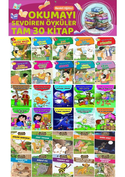 2.ve 3.sınıf Öğrenciler Için Öğretmen Tavsiyeli Okumayı Sevdiren Hikayeler (30 Kitap)