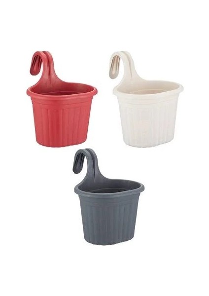 Tombik Saksı Karışık Renk 3 Litre 3 Adet
