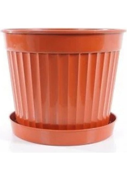Klasik Salon Saksı Kahverengi Renk 3 Litre