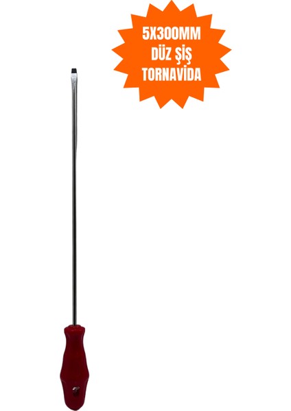 Düz Şiş Tornavida 5X300 mm