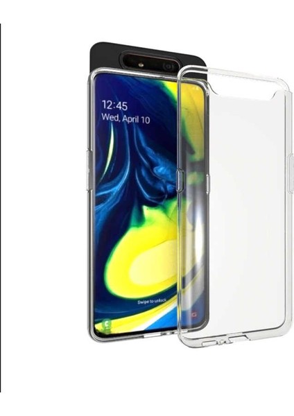 Galaxy Ile Uyumlu A80 Kılıf Süper Silikon Kapak