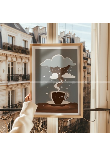 Kahve ve Doğa Temalı 3'lü Ahşap Çerçeveli Tablo SETI-21 x 30