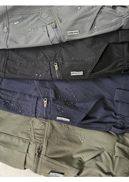 Outdoor Trekking Taktikal Likralı Doğa Yürüyüşü Su Itici 9826 LACİVERT Pantolon
