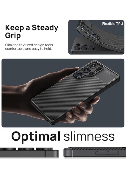Samsung Galaxy S25 Ultra Kılıf Kamera Çıkıntılı Karbon Desenli Renk Atmaz Koruyucu Negro Kapak fırsatları