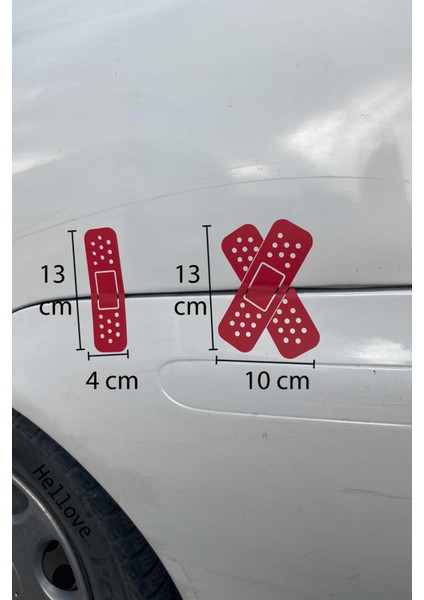 Yara Bandı Oto Araba Sticker Ikili Set Düz ve Çapraz Delikli Yarabandı 13 cm Boyunda fiyatları