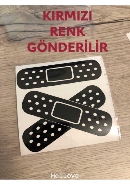 Yara Bandı Oto Araba Sticker Ikili Set Düz ve Çapraz Delikli Yarabandı 13 cm Boyunda indirimleri