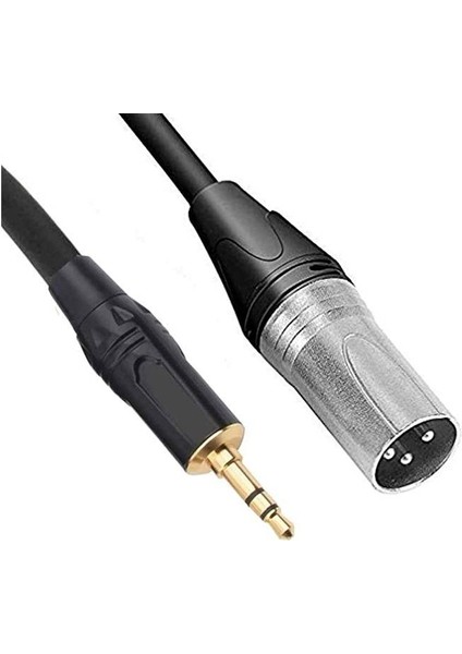 3-Pin XLR Erkek - 3,5 mm Stereo Erkek Ses Kablosu 2 mt