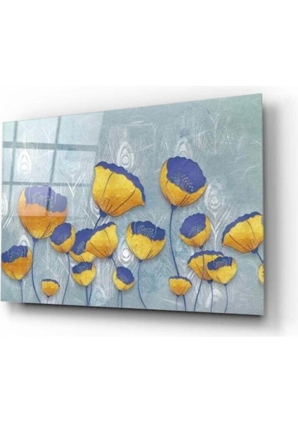 Sarı Güller 3 Parça Mdf Tablo