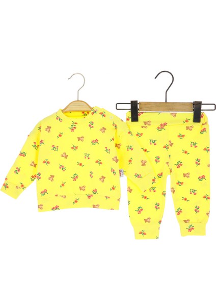 Kız Bebe Takım Çiçek Baskılı