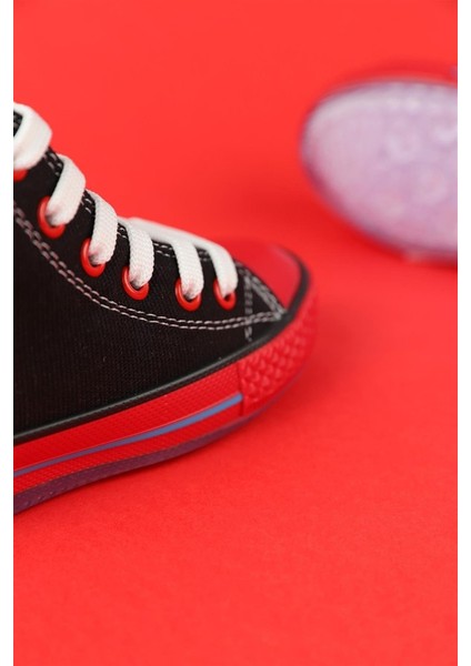 26 - 35 Numara Erkek Çocuk Siyah Dustin Wow Converse Ayakkabı modelleri