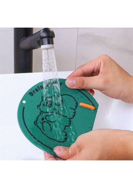 Yeşil Renk Banyo ve Mutfak Lavabo Koku Önleyici Gider Koruyucu Silikon Sızdırmaz Ped