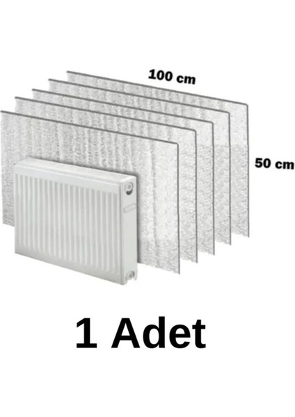 Petek Radyatör Arkası Folyo Plaka Kalorifer Arkalığı Alüminyum Isı Yalıtım Folyosu 100X50 cm 1 Adet