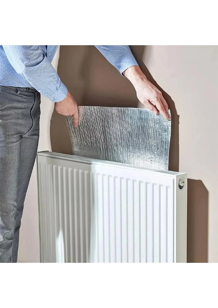 Petek Radyatör Arkası Folyo Plaka Kalorifer Arkalığı Alüminyum Isı Yalıtım Folyosu 100X50 cm 1 Adet