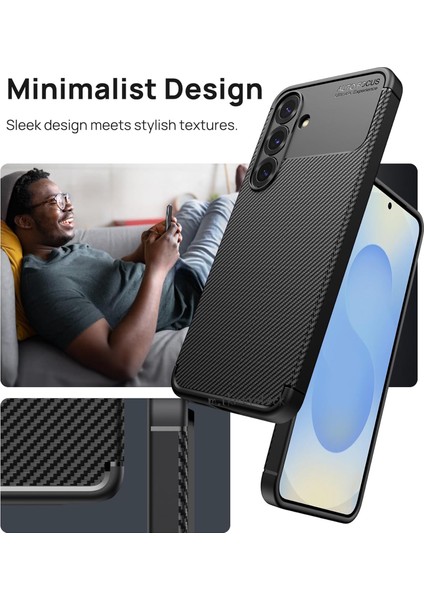 Samsung Galaxy S25 Kılıf Kamera Çıkıntılı Korumalı Karbon Desenli Renk Atmaz Koruyucu Negro Kapak indirimleri