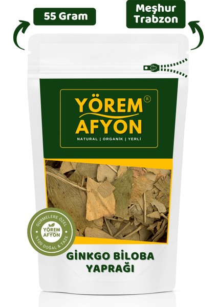 Yörem Afyon Meşhur Trabzon Kalp Dostu Ginkgo Biloba Yaprağı, Mabet Ağacı Yaprağı | 55GR.