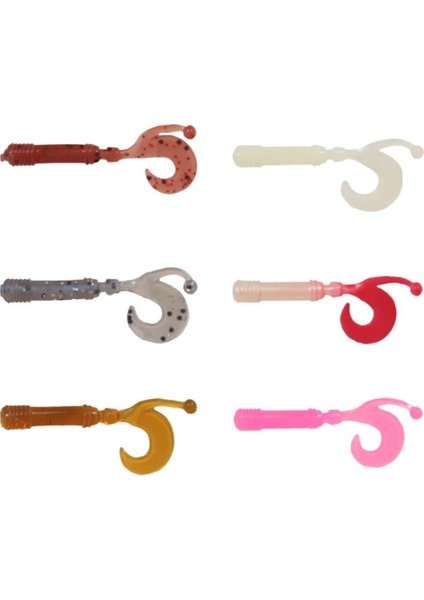 Baby Curtail 4.3cm Kokulu Lrf Silikon Suni Yem Renk: Pearl White