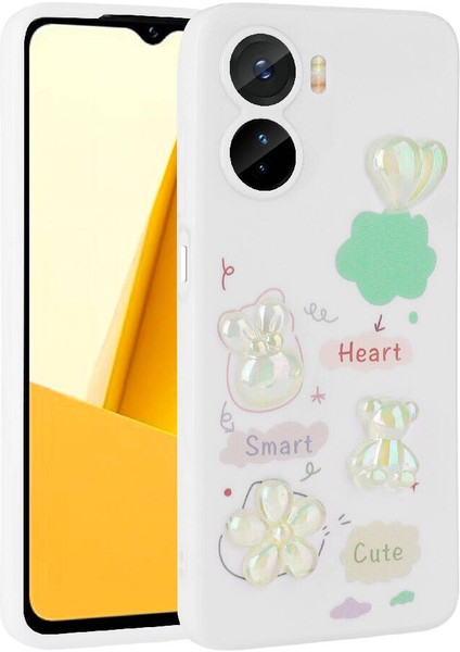 Vivo Y16 Kılıf Kabartma Figürlü Parlak Toys Silikon Kapak