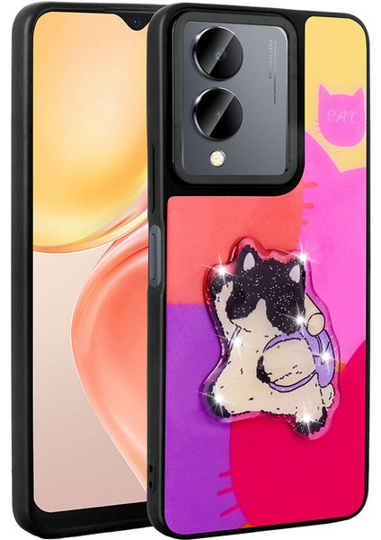 Vivo Y36 5g Kılıf Parlayan Kabartmalı Ikonik Figürlü Amas Silikon Kapak