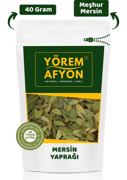 Yörem Afyon Meşhur Mersin Keskin Kokulu Aromatik Mersin Yaprağı, Elduran, Zazak, Murt | 40GR.