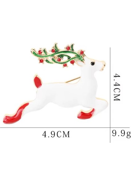 Renkli Mineli Zirkon Taşlı Altın Renk Şık Geyik Broş fırsatları