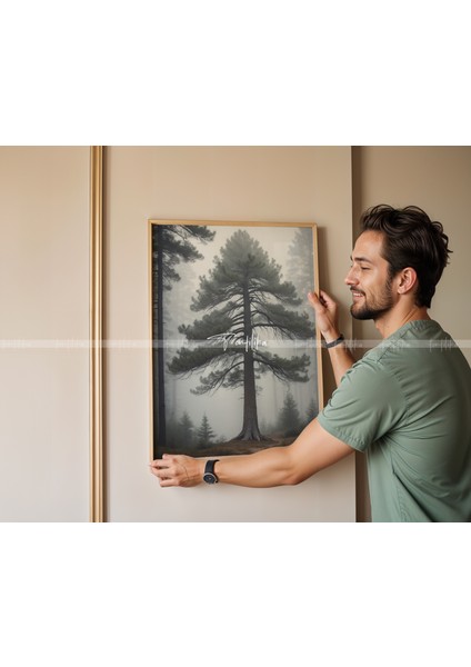 Doğanın Huzuru Temalı 3'lü Ahşap Çerçeveli Tablo SETI-21 x 30
