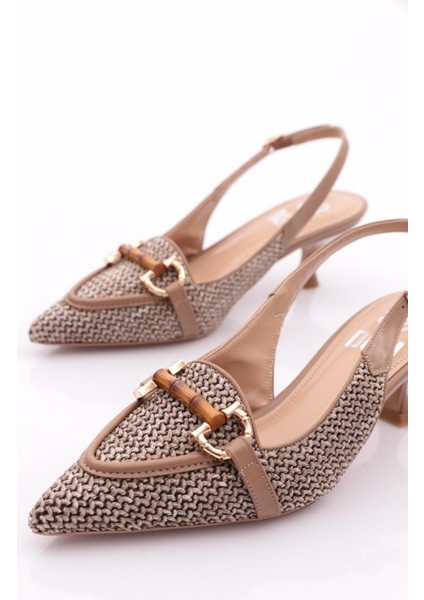 5850 Kadin Aksesuarli Sivri Burun Topuklu Ayakkabi fırsatları
