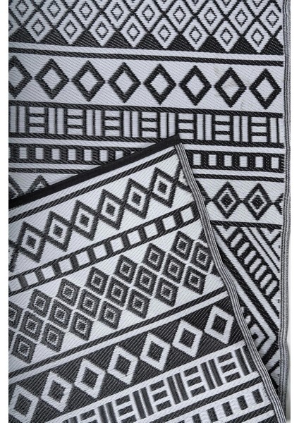 Plastik Hasır Halı Katlanabilir Çift Taraflı Yıkanabilir Plaj Kamp Piknik Mat Savan Karavan Halısı 240x310 cm