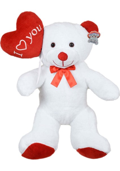 Pandamkee 110 cm Balonlu Beyaz Bobo Peluş Ayıcık