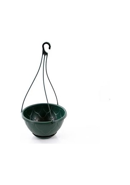 Damla Makrome Saksı Koyu Yeşil Renk 2 Litre