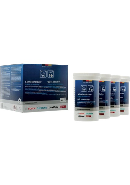 Tüm Marka Çamaşır ve Bulaşık Makinaları Için Kireç Çözücü 4 Lü Set