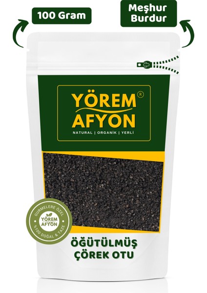 Yörem Afyon Meşhur Burdur Siyah Tane Yağı Alınmamış Saf Öğütülmüş Çörek Otu, Rezene Çiçeği | 100GR.
