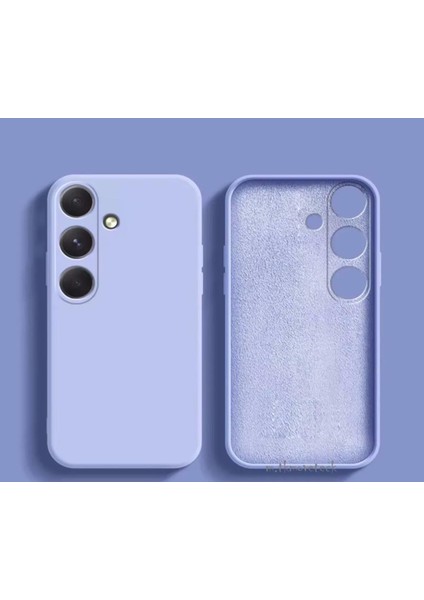 Samsung Galaxy S25 Plus Kılıf Lansman Kamera Korumalı Içi Kadife Yumuşak Renkli Silikon Mat Hisli Süet Liquid
