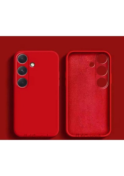 Samsung Galaxy S25 Plus Kılıf Lansman Kamera Korumalı Içi Kadife Yumuşak Renkli Silikon Mat Hisli Süet Liquid