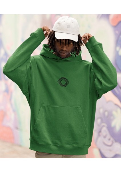 Minimalist Antik Erkek Baskılı Oversize Şardonlu Sweatshirt